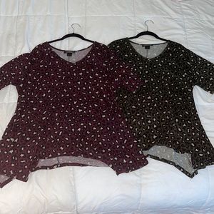 Leopard Print Tunic - Set of 2